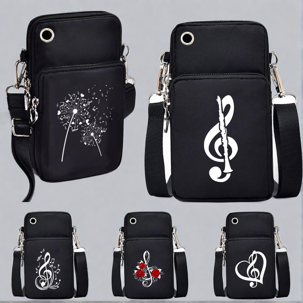Music Print Mobile Phone Bag