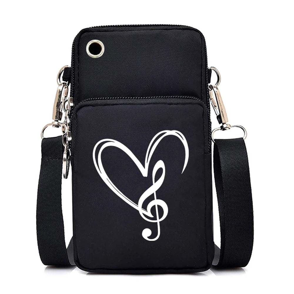 Music Print Mobile Phone Bag