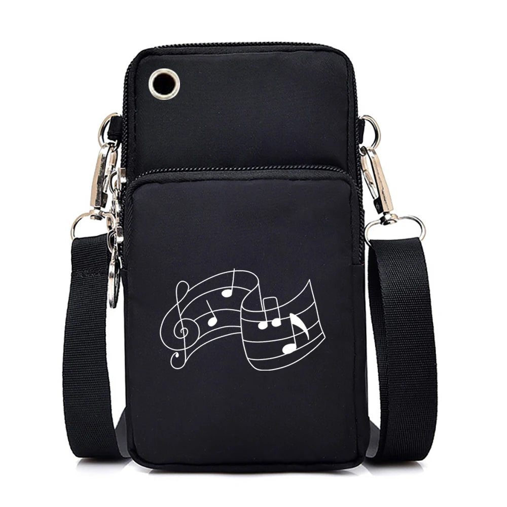 Music Print Mobile Phone Bag