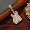 Sparkling Electric Guitar Brooch Pin