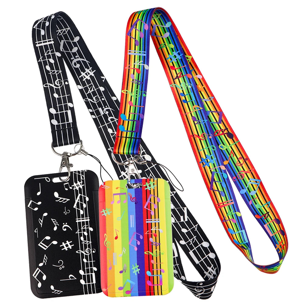 Music Notation Lanyard Card Holder