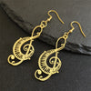 Music Treble Clef Hollow Earrings