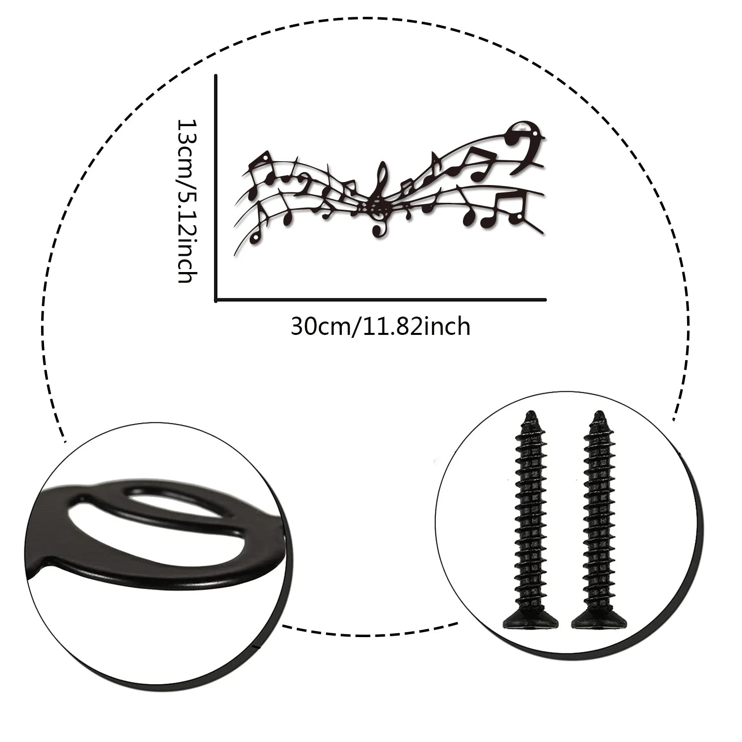 Music Time Metal Wall Art Decor