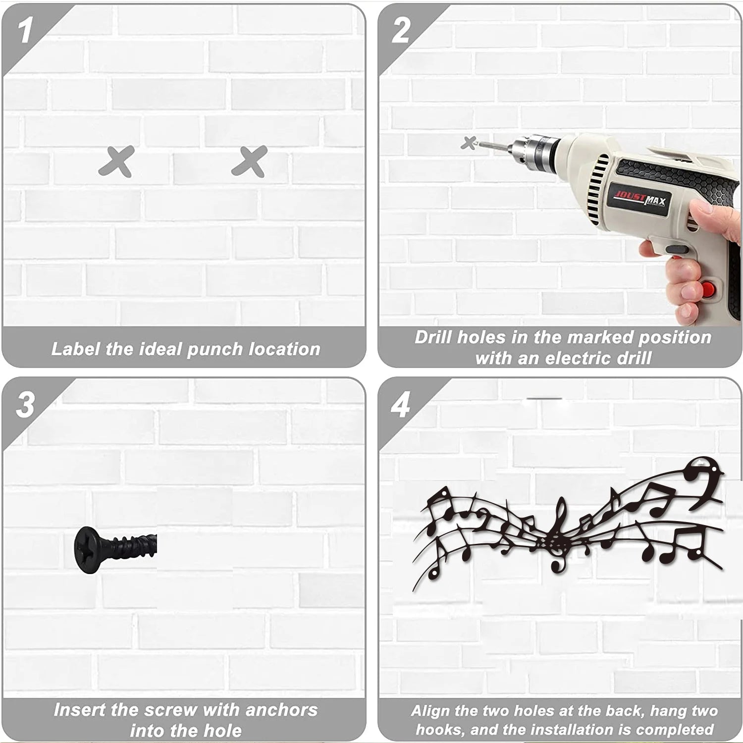 Music Time Metal Wall Art Decor