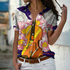 Floral Guitar Blouse Shirt