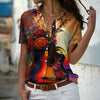 Floral Guitar Blouse Shirt