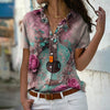 Floral Guitar Blouse Shirt