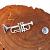 Silver/Gold Color Trumpet Brooch Pin