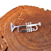 Silver/Gold Color Trumpet Brooch Pin
