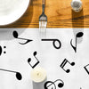 Musical Notes Linen Table Runner