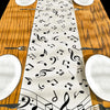 Musical Notes Linen Table Runner