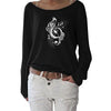 New Music Notes Casual Long Sleeve Top