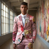 Floral Jacquard Tailored Men's Suit