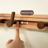 Adjustable Music Notes Wooden Hook Hanger