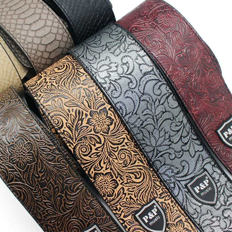 Adjustable Genuine Leather Guitar Straps
