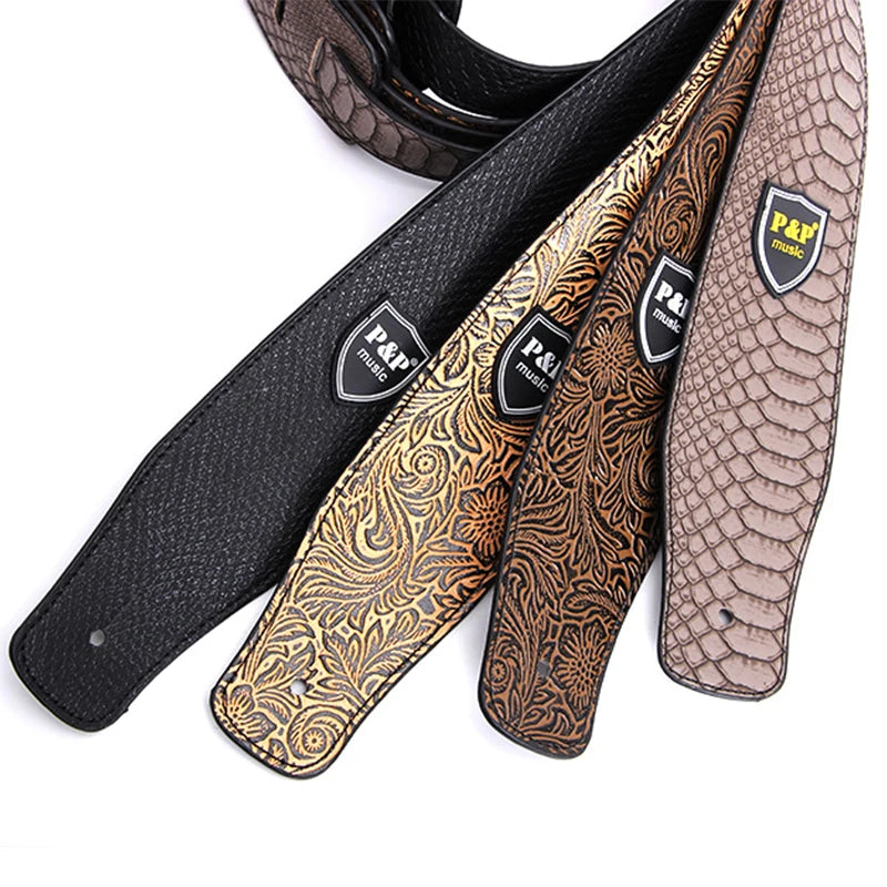 Adjustable Genuine Leather Guitar Straps