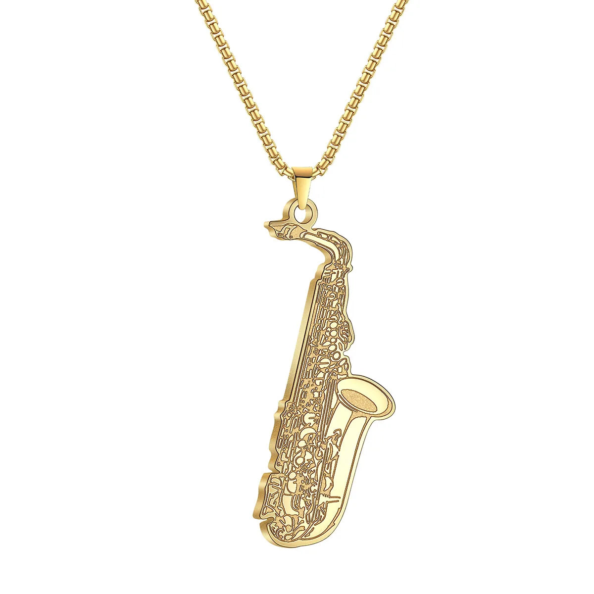 Saxophone Stainless Steel Necklace