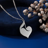 Eighth Note Quaver Music Heart Necklace