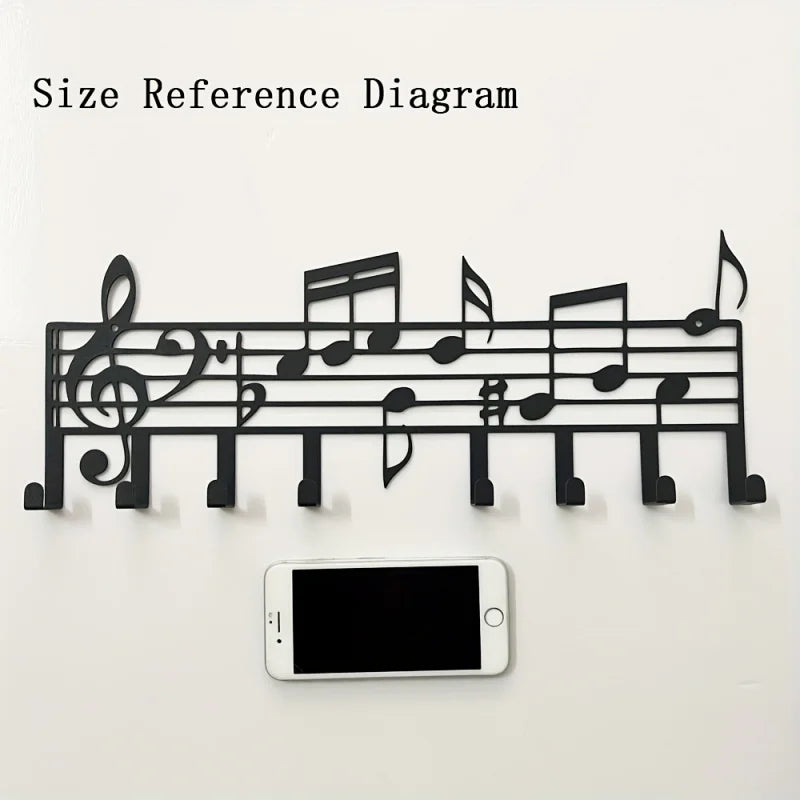 Music Notes Wall Hooks Decorative Hanger
