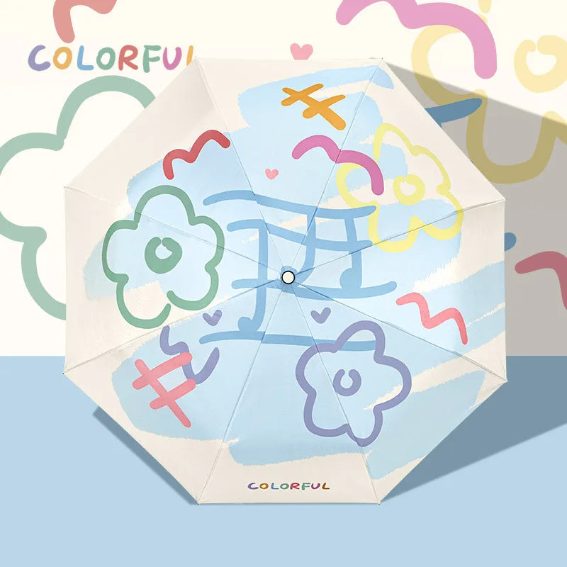 Colorful Music Flowers Umbrella