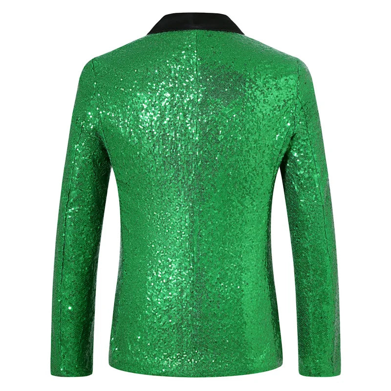 New Luxury Sequin Men's Suit Blazer