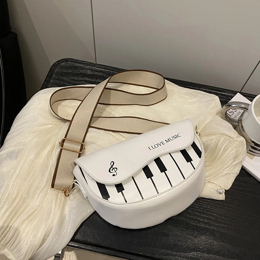 Love Music & Piano Crossbody Bag
