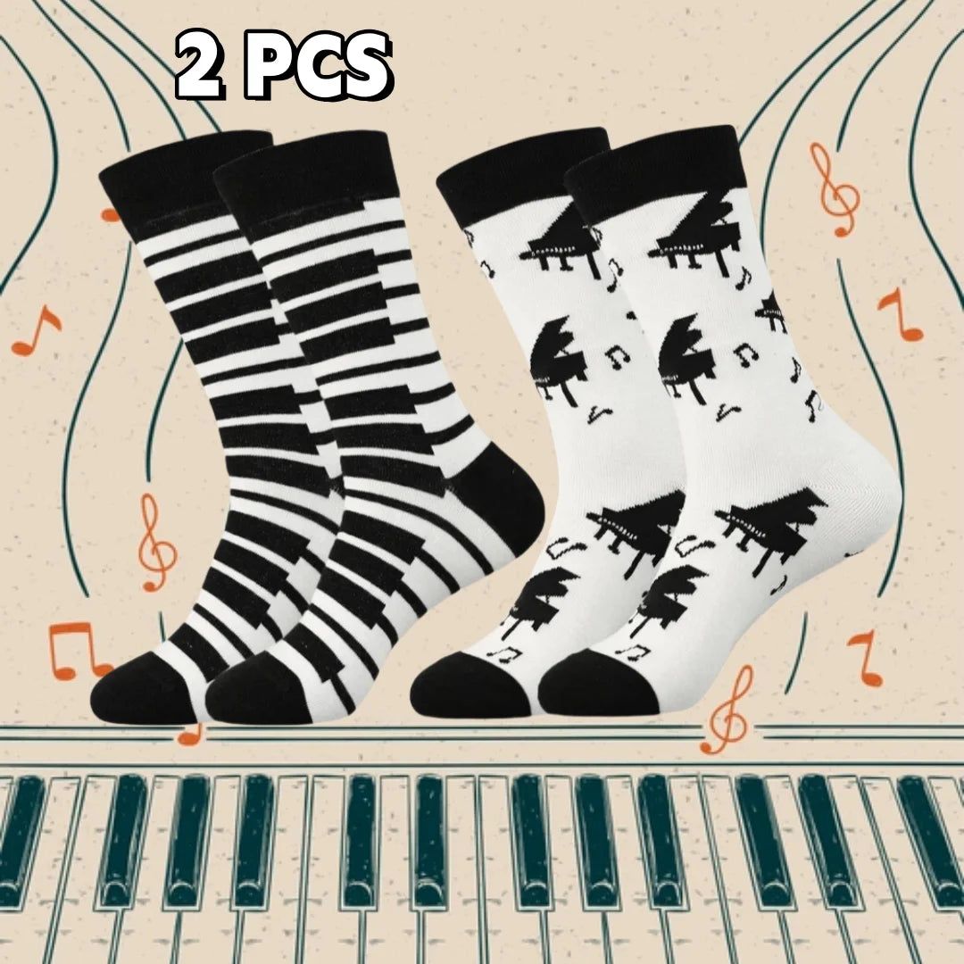Stylish Piano Lovers Socks Set