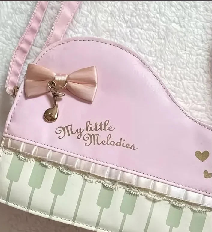 Cute Pink Piano Keys Bag