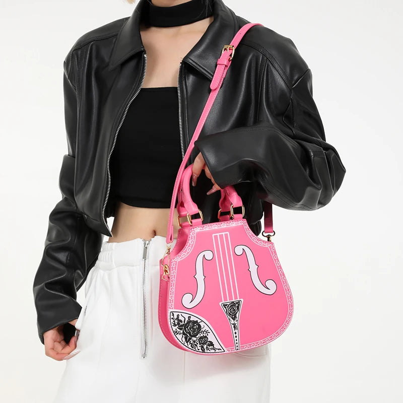 Stylish Violin Crossbody Handbag