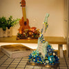 Light Up Flower & Music Instrument Building Block Toy Deco