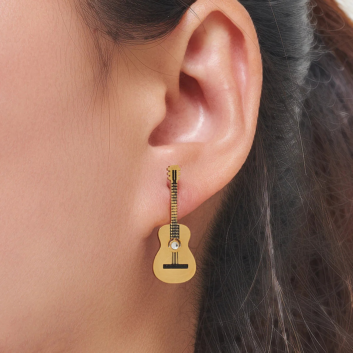 Classic Guitar Stud Earrings