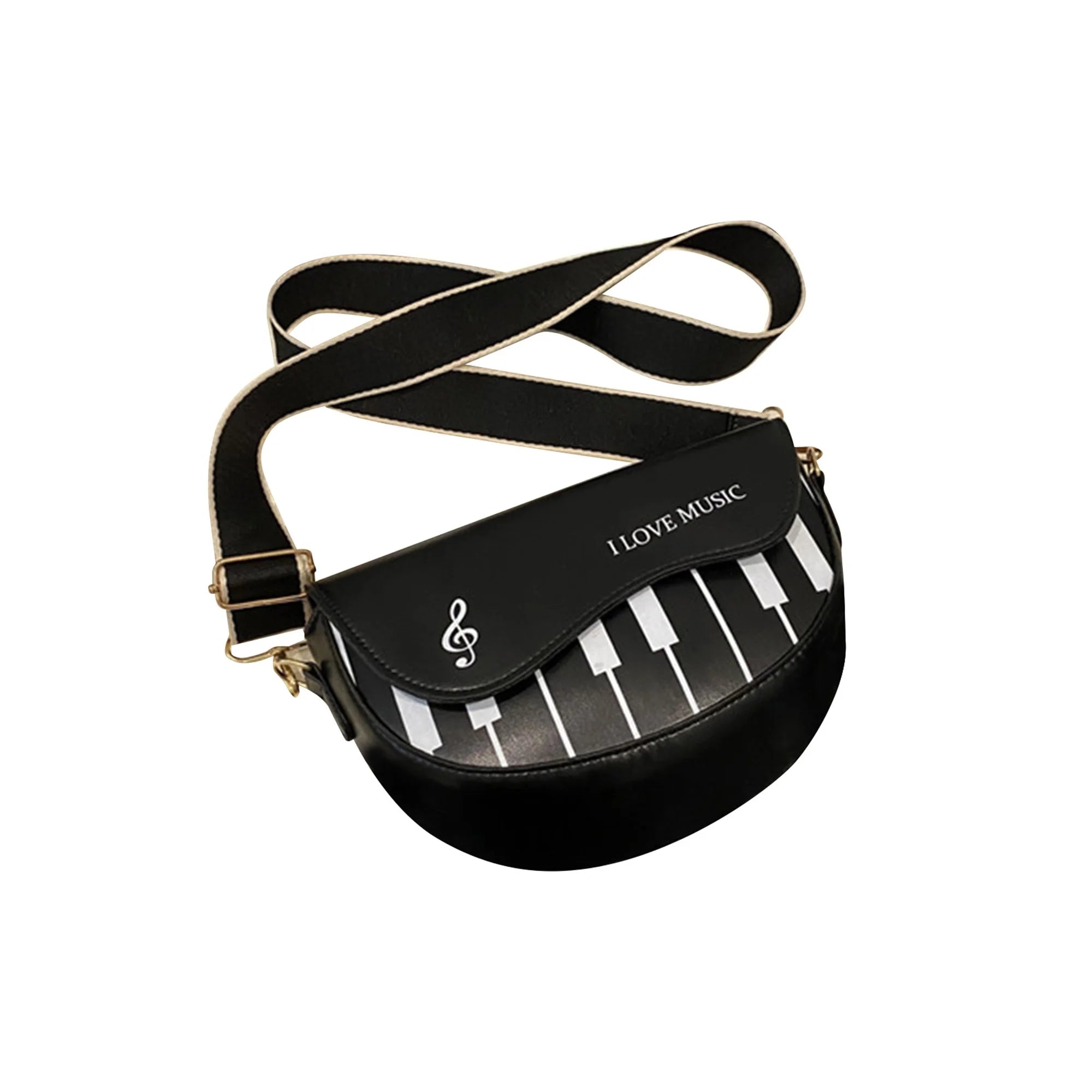 Love Music & Piano Crossbody Bag