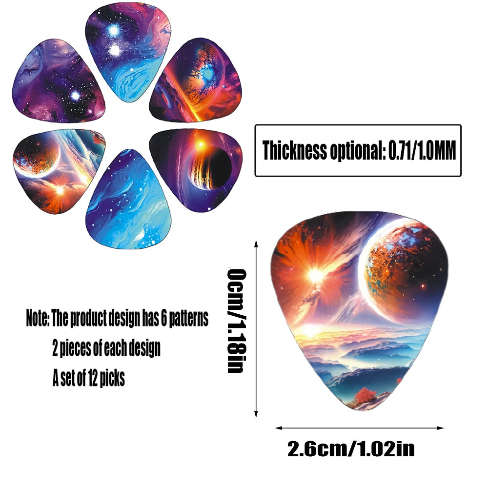 12pcs Universe World Guitar Pick Set