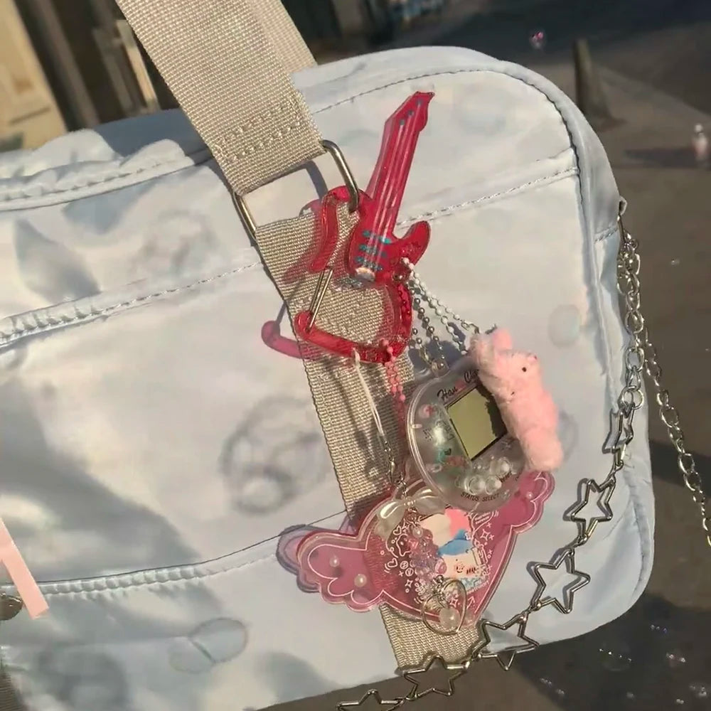 Guitar & Music Notes Acrylic Carabiner Clip