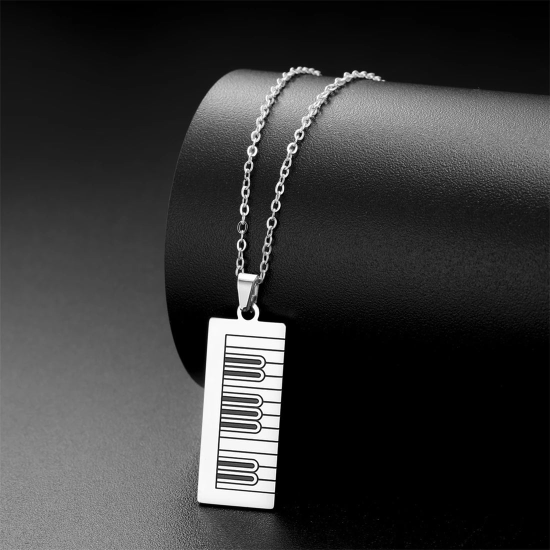 Long Piano Keyboard Necklace