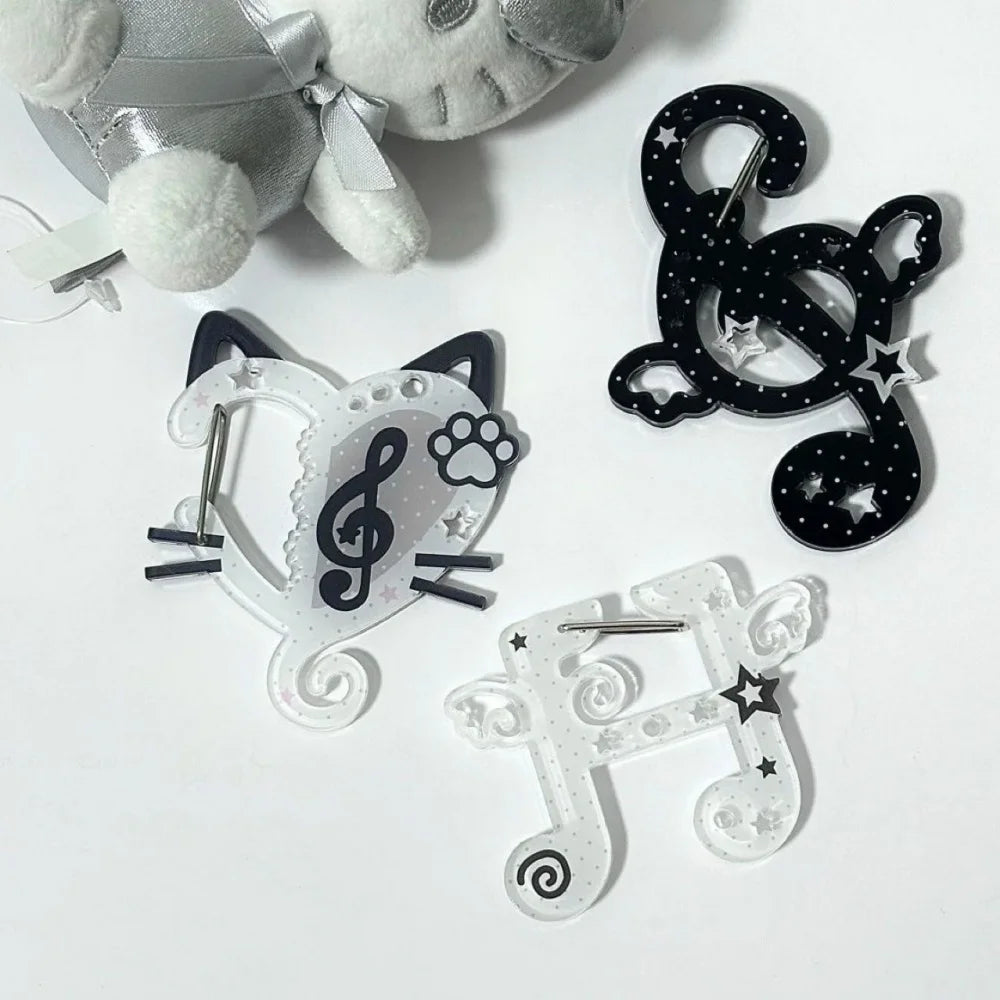 Kawaii Music Cat Carabiner Bag Accessory
