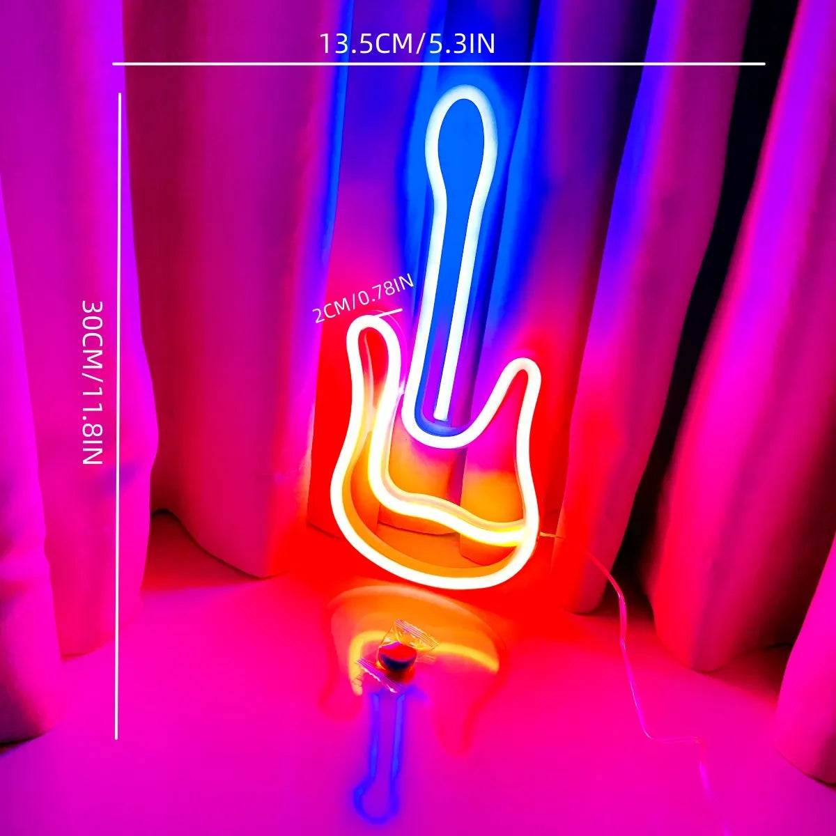 Guitar Rock & Roll Neon Sign Light