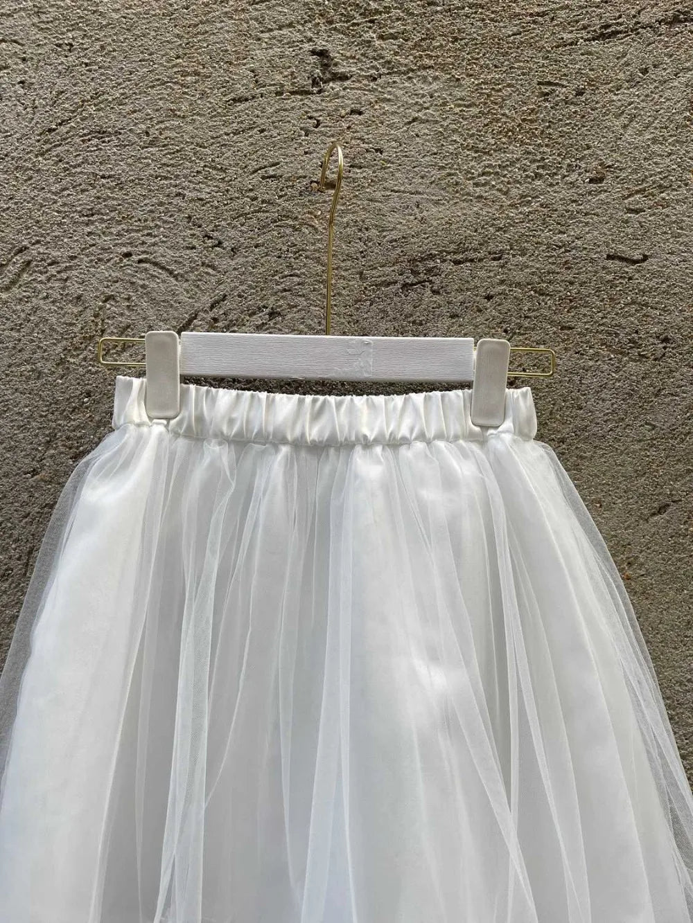 Music Notes Embroidery Mesh Skirt