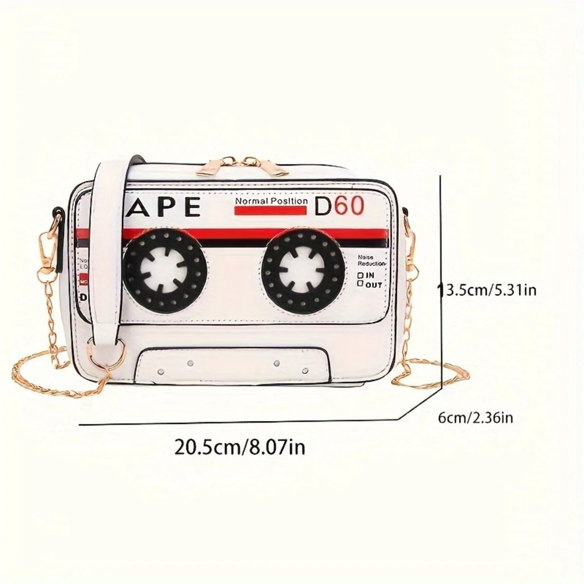 Funny Cassette Tape Crossbody Bag