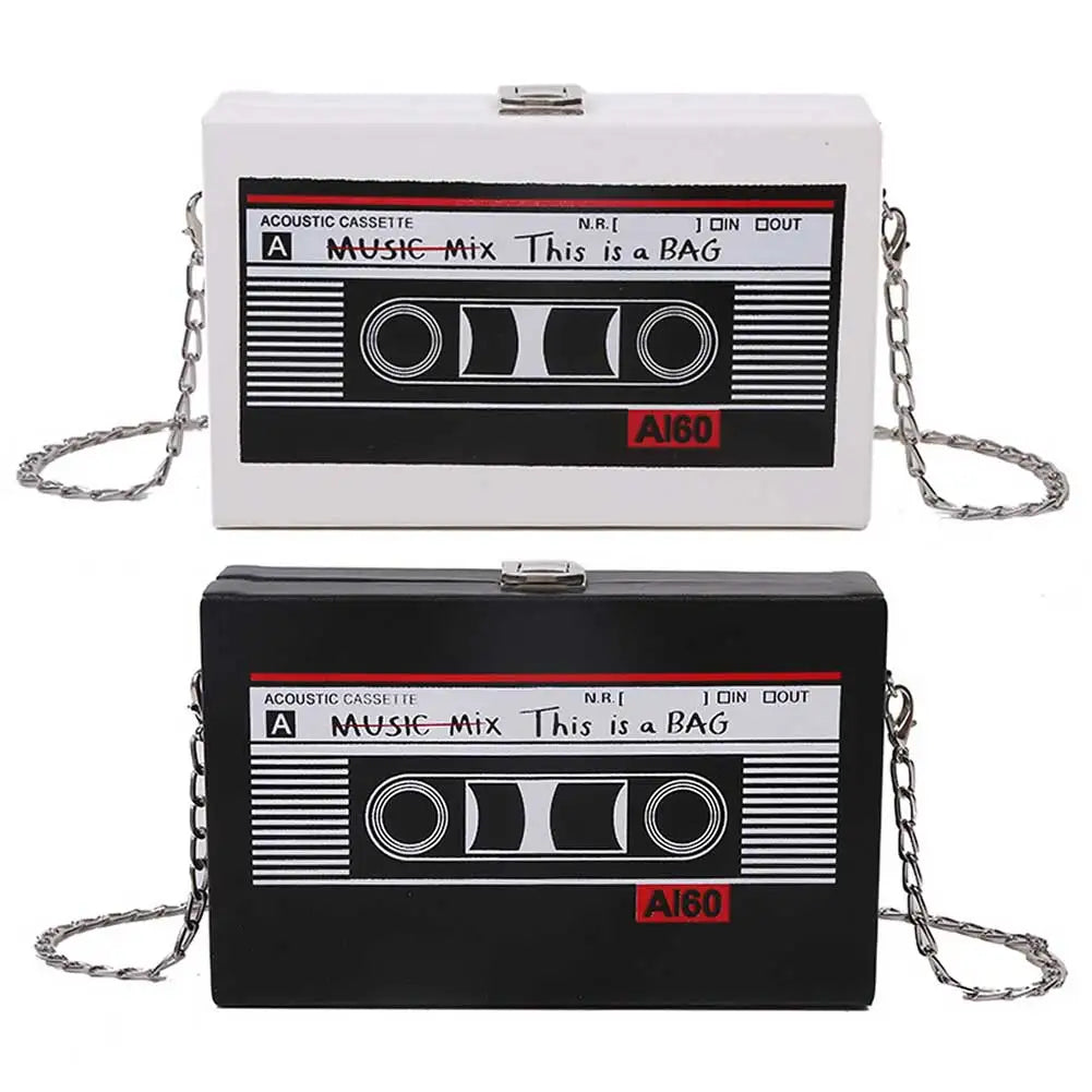 Cassette Tape Recorder Chain Bag