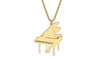 Grand Piano Stainless Steel Necklace