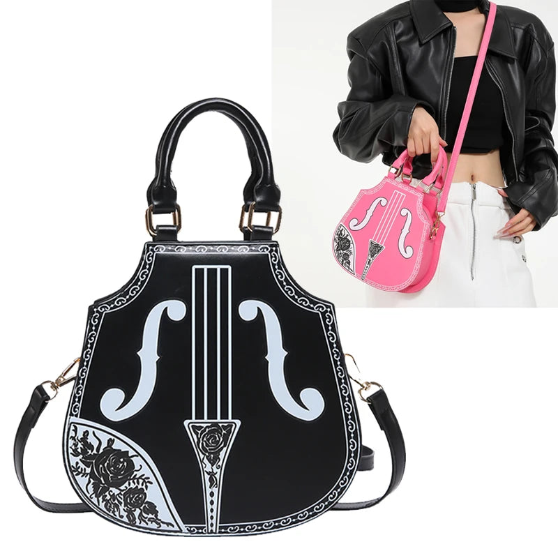 Stylish Violin Crossbody Handbag