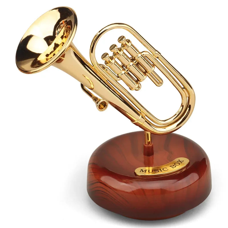 Rotating Guitar Violin Pipa Music Box