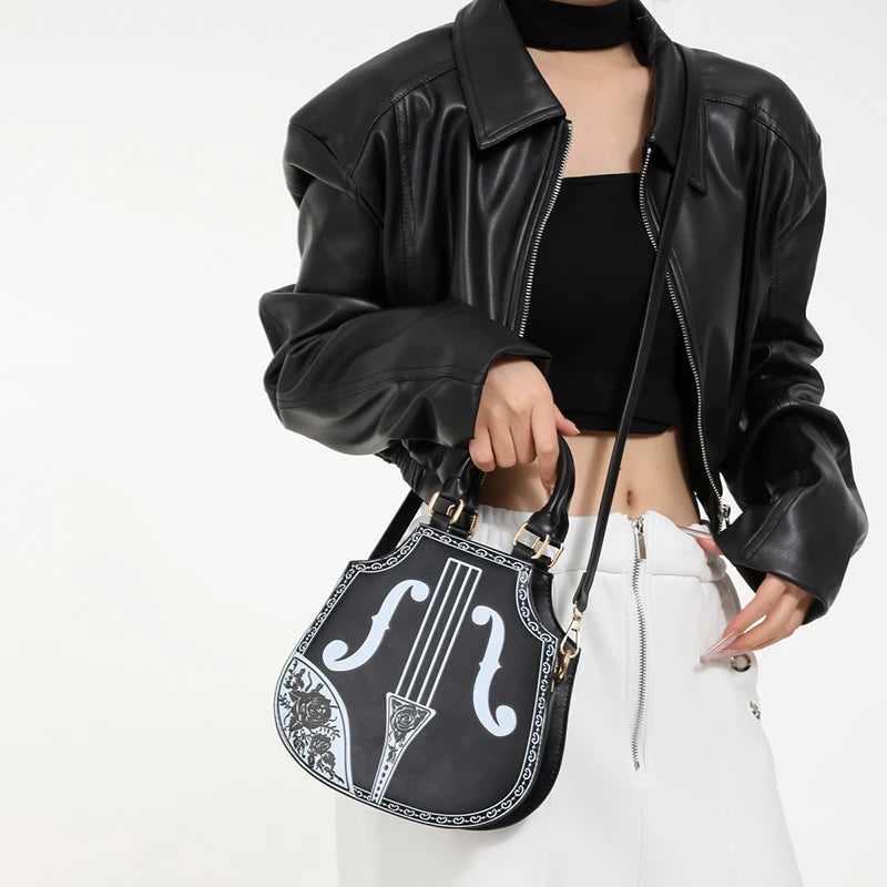 Stylish Violin Crossbody Handbag