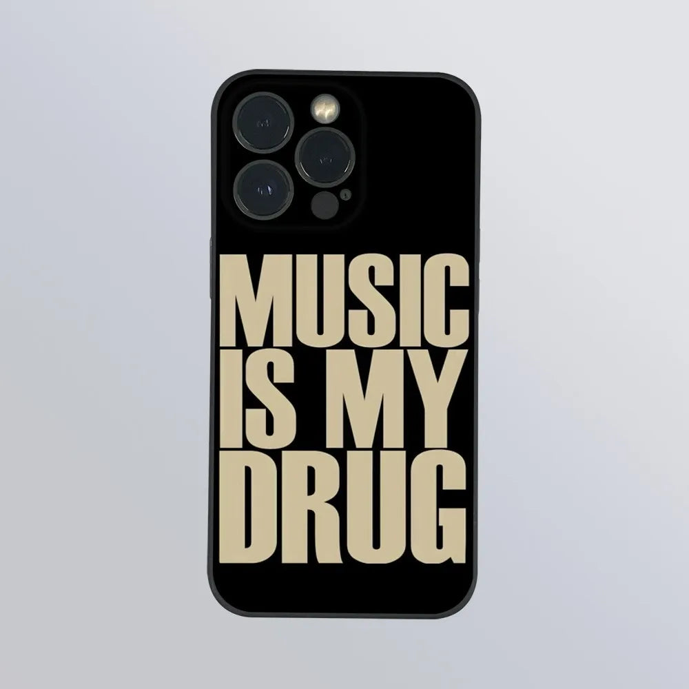 MUSIC IS MY DRUG Theme iPhone Phone Case