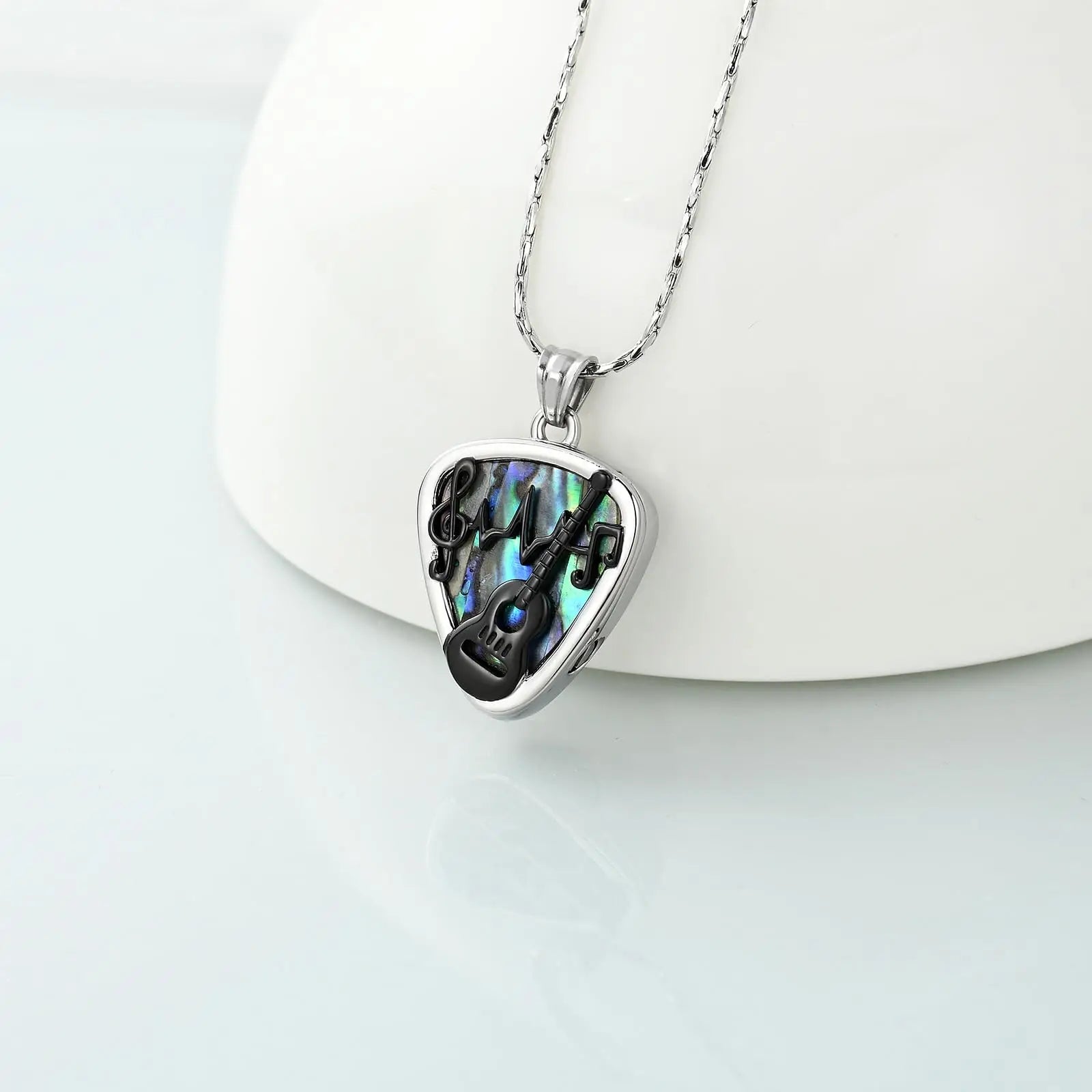 3D Guitar Pick Cremation Necklace