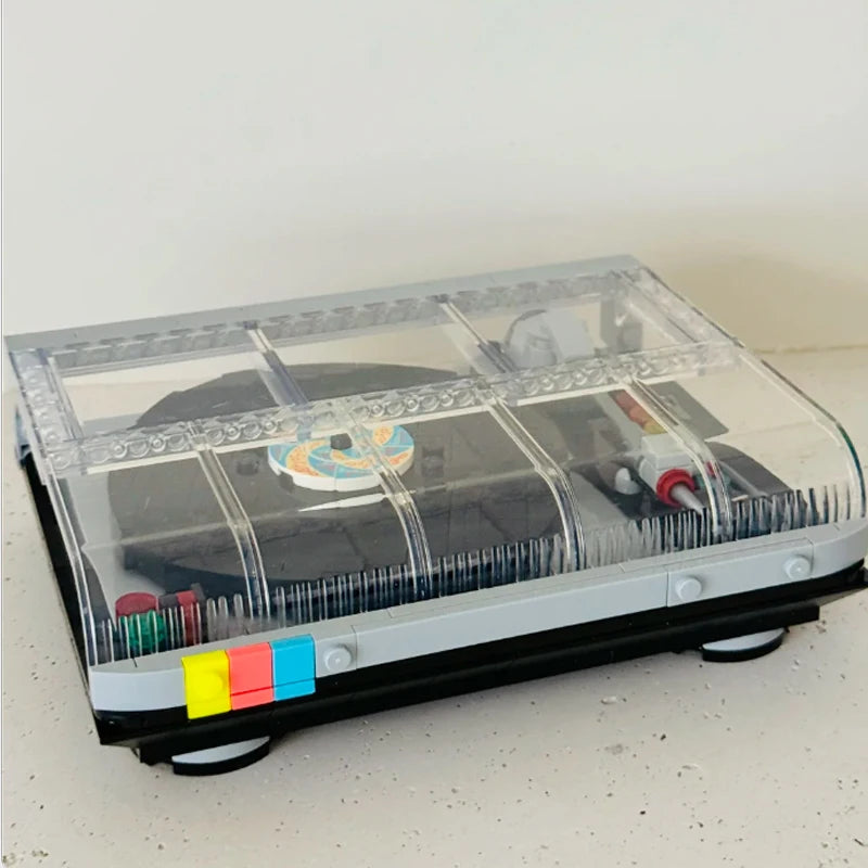 Retro Vinyl Record Player Building Blocks Toy