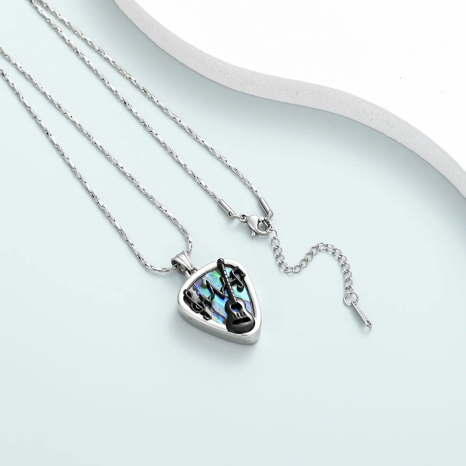 3D Guitar Pick Cremation Necklace