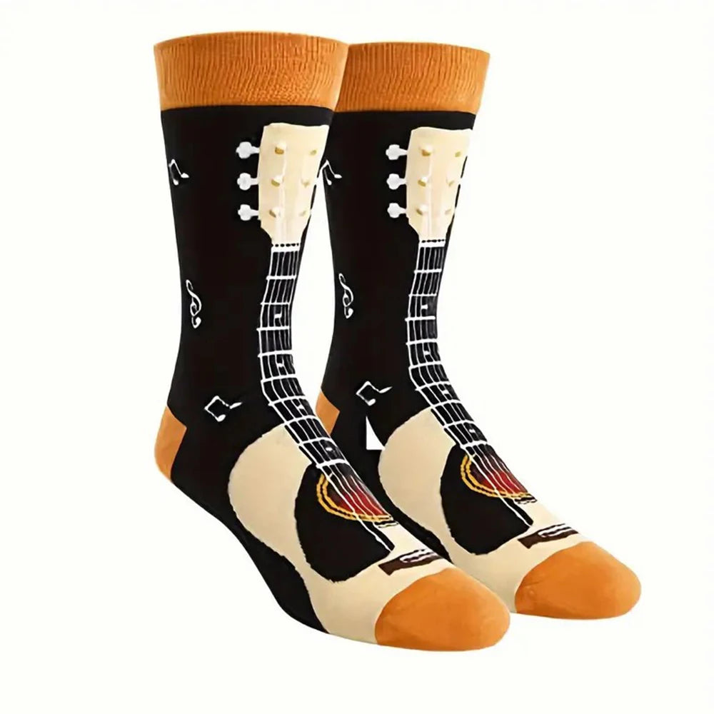 Men's Guitar Pattern Socks