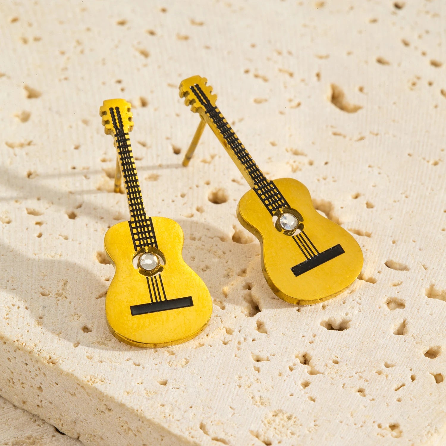 Classic Guitar Stud Earrings